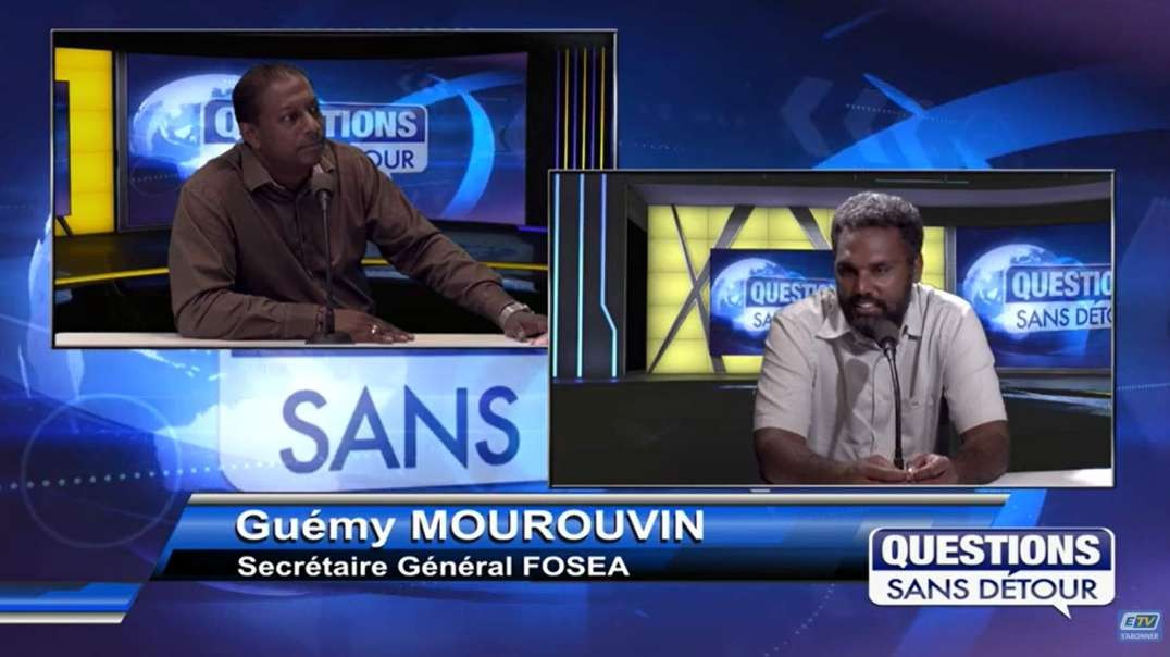 Guémy MOUROUVIN secrétaire Général FOSEA est l'invité d'ETV dans Questions Sans Détour